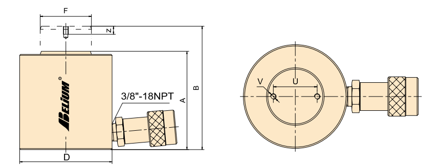 Low height Hydraulic Jack